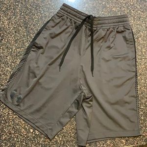 Gray Under Armour Basketball Shorts